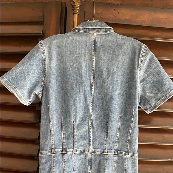 We The Free Blue Denim Jumpsuit EUC Large - Picture 7 of 9